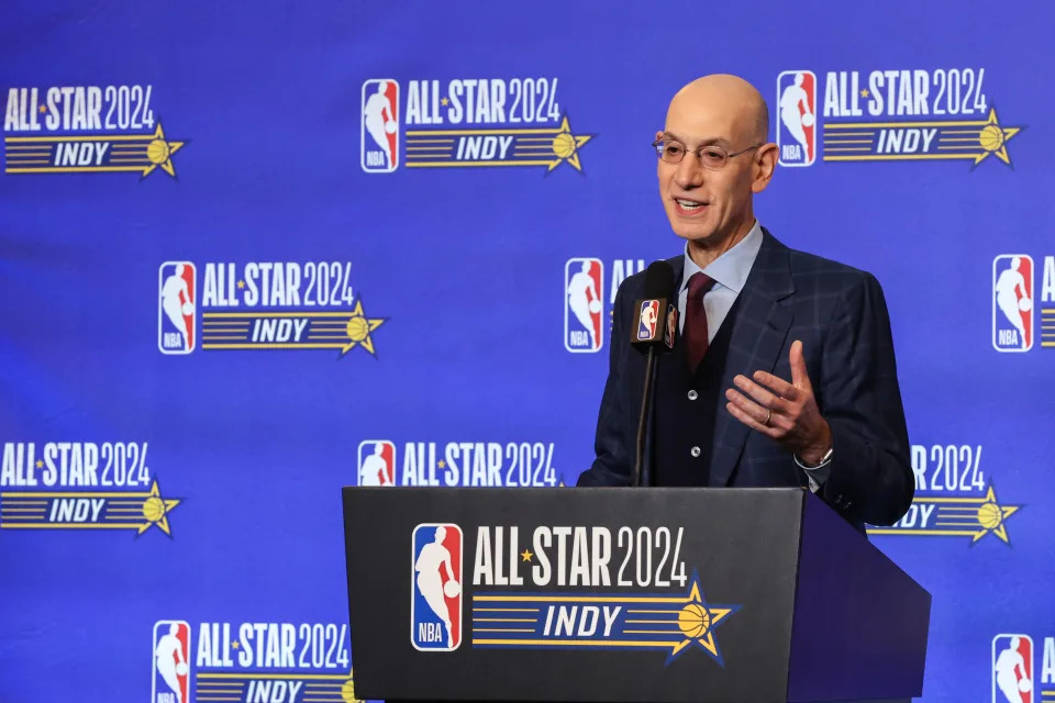 NBA聯盟主席Adam Silver。（Photo by Stacy Revere/Getty Images） 彩迷网论坛最新热门时事,关注，点阅，收藏